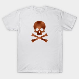 Chessboard pattern skull T-Shirt